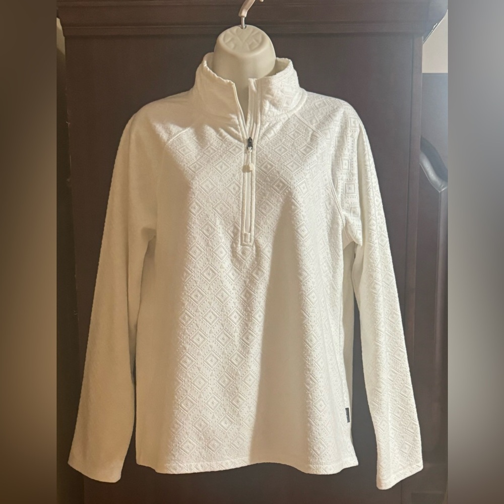 Women’s Eddie Bauer Size Medium, cream color, in excellent condition.